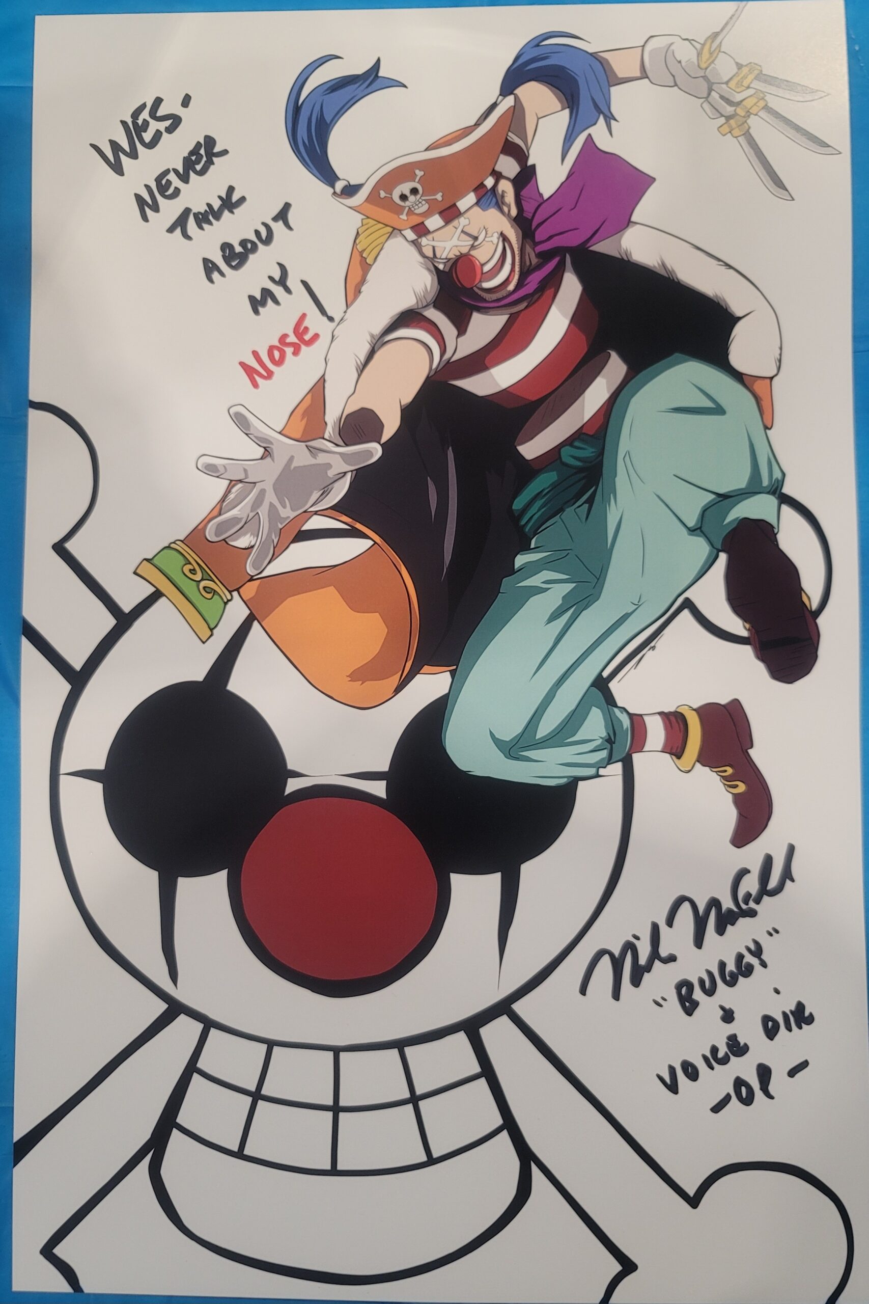 Fan Art-Buggy the Clown-One Piece (signed) – Cosmic Collectibles Main